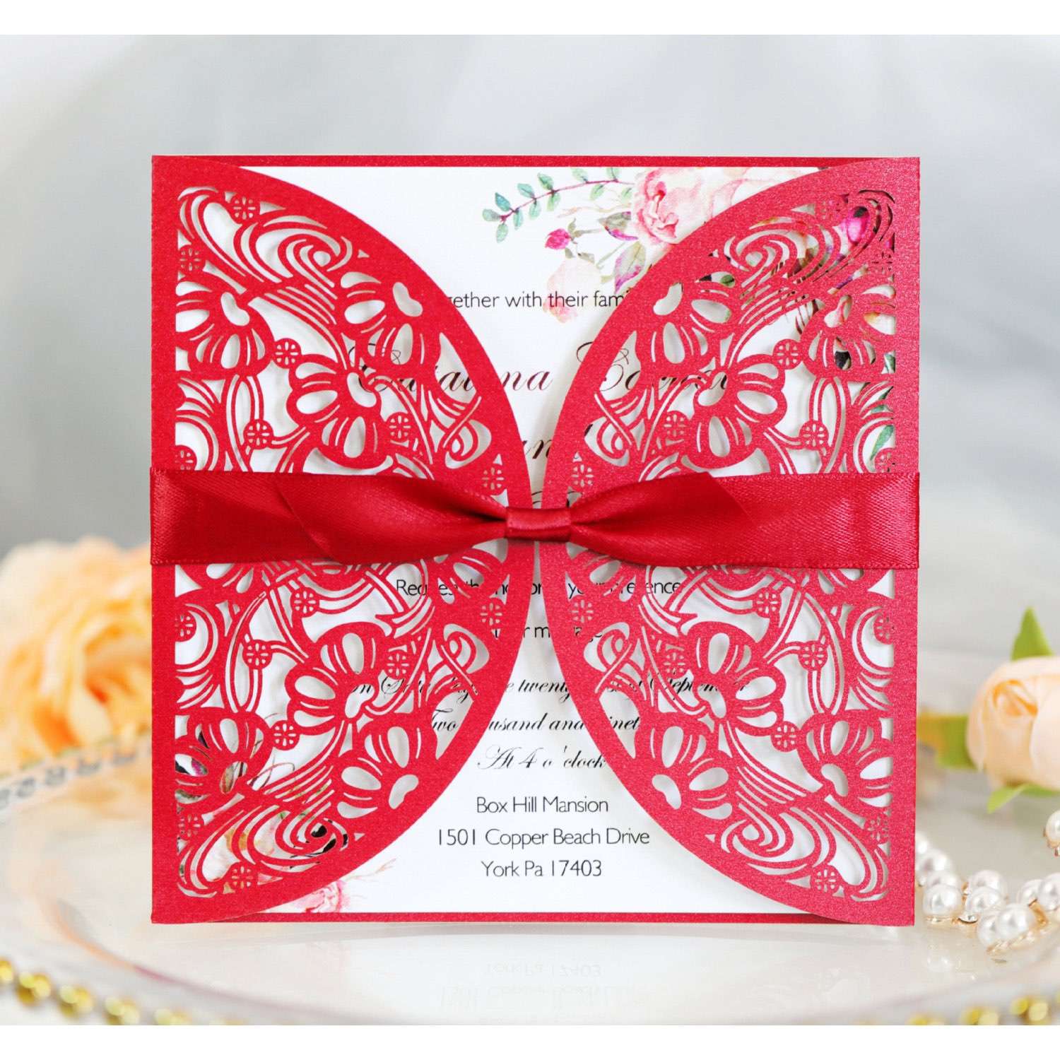 Marriage Invitation Card Laser Cut Paper Wedding Supplies Wholesale European Style